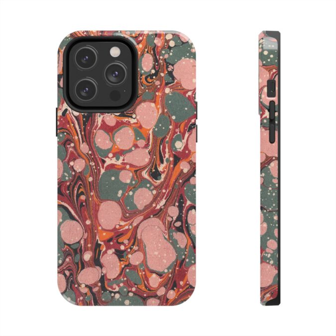Marbled Paper Phone Case - Pale Pink & Moss Green - Image 49
