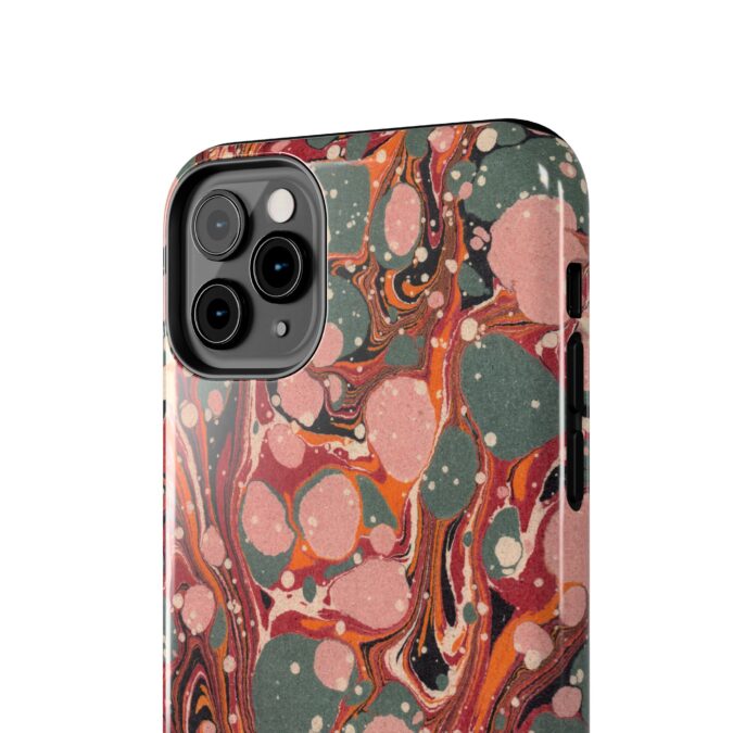 Marbled Paper Phone Case - Pale Pink & Moss Green - Image 12