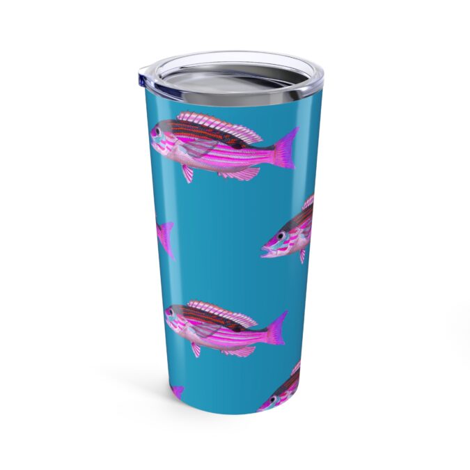 Patterned Prion Tumbler - Magenta on Turquoise - Image 4