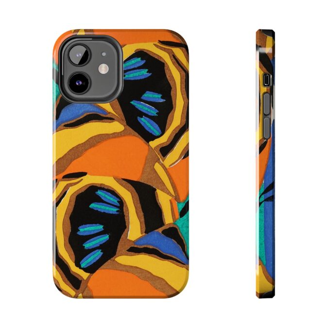 Orange, Black & Blue Abstract Phone Case - Image 13