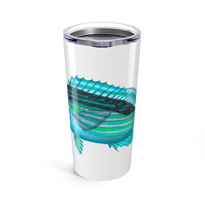 Prion Tumbler - Aqua on White - Image 2