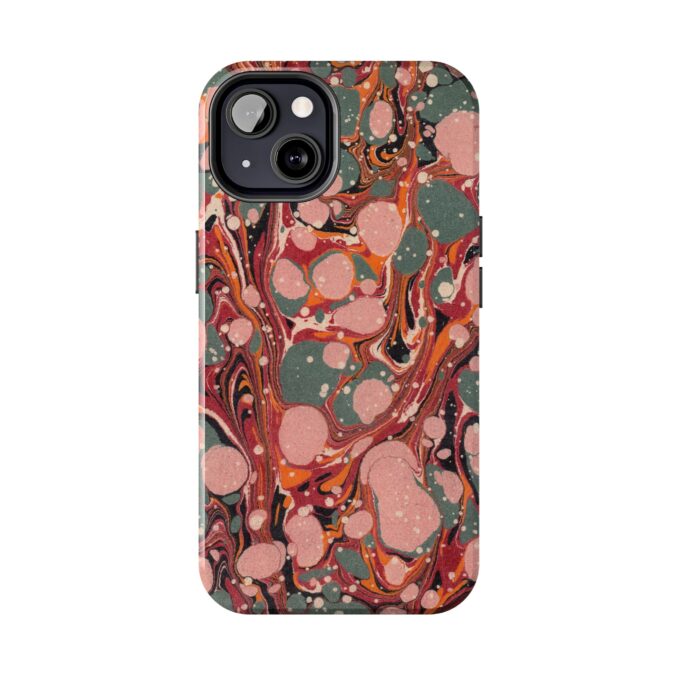 Marbled Paper Phone Case - Pale Pink & Moss Green - Image 30
