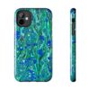 Marbled Phone Case - Aqua and Electric Blue