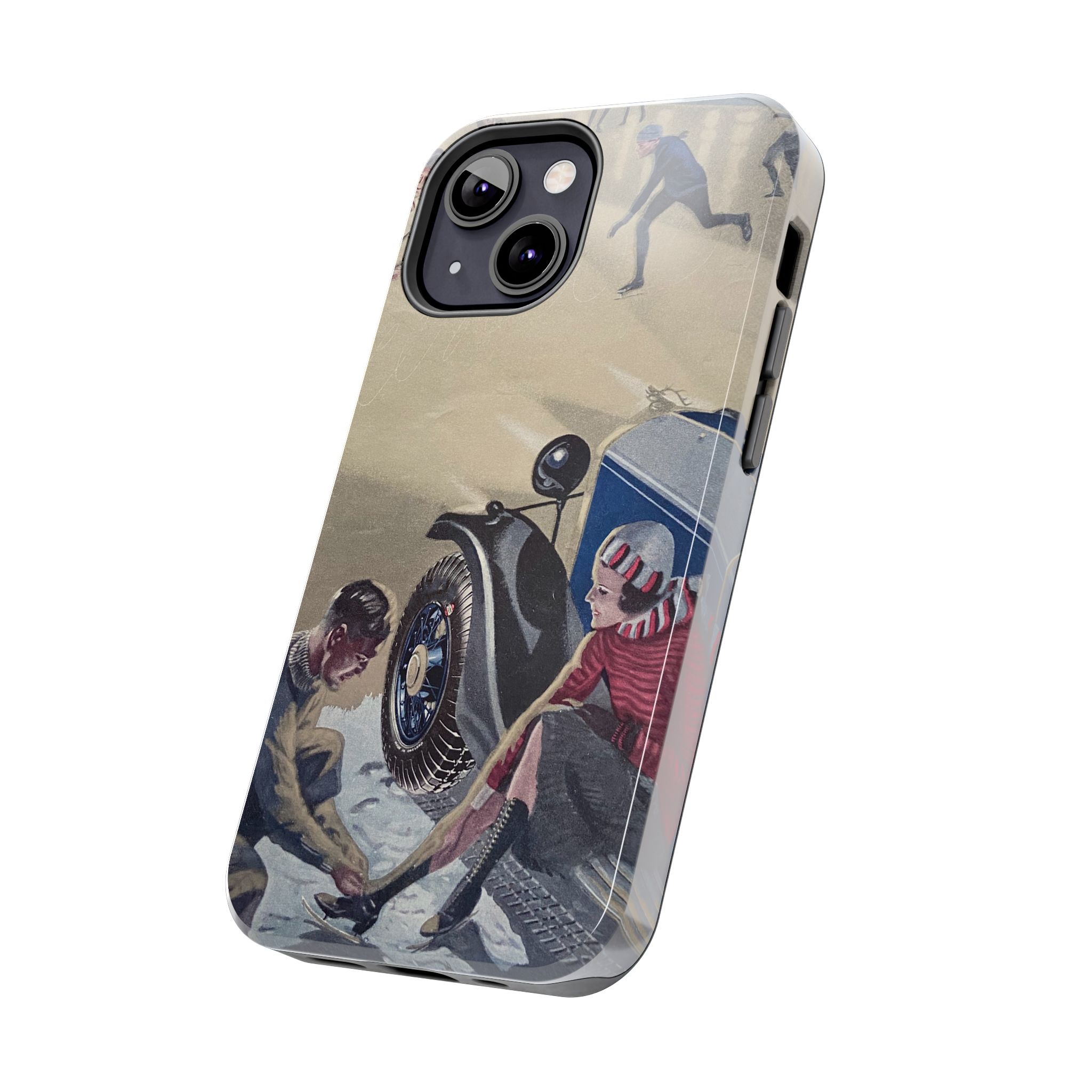 1930s Skating Party iPhone Case - Image 35