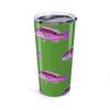 Patterned Prion Tumbler - Magenta on Lime Green