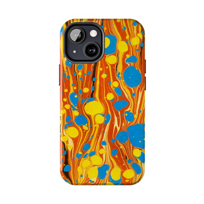Marbled Phone Case - Orange, Yellow & Blue - Image 34