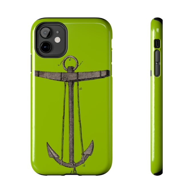 18th C. Anchor Phone Case - Lime Green