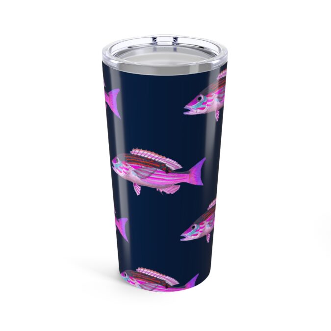 Patterned Prion Tumbler - Magenta on Navy - Image 3