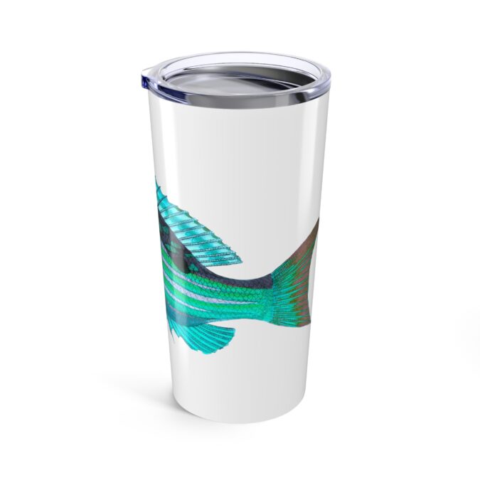 Prion Tumbler - Aqua on White - Image 4