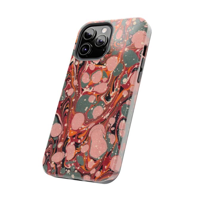 Marbled Paper Phone Case - Pale Pink & Moss Green - Image 43