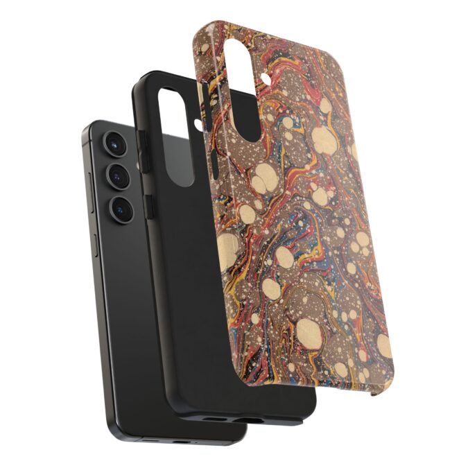 Marbled Phone Case - Tawny Brown, Cream & Orange - Image 84