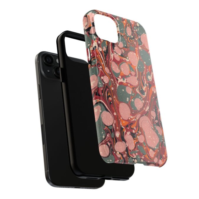Marbled Paper Phone Case - Pale Pink & Moss Green - Image 64