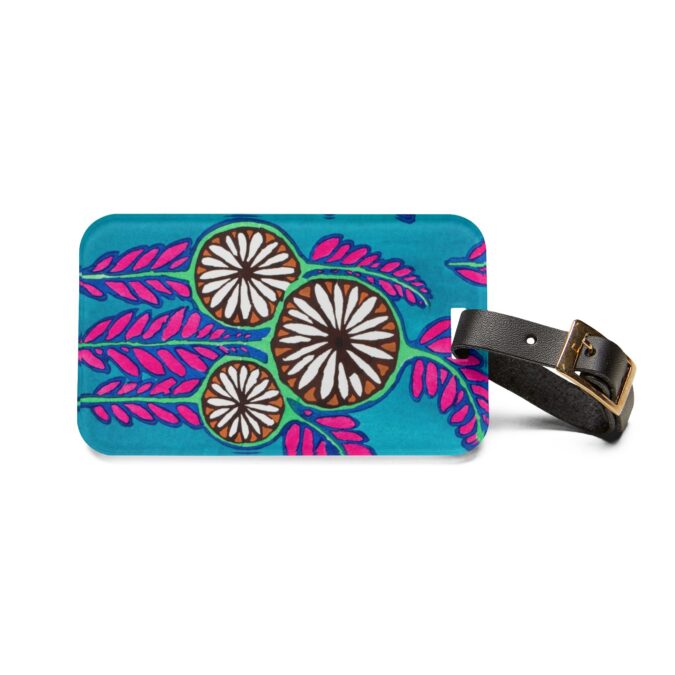 3 Abstract Flowers Luggage Tag - Image 2