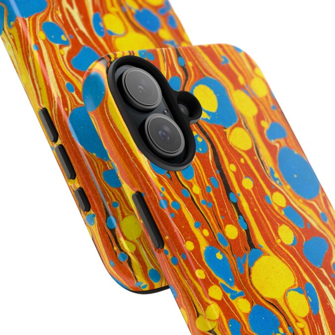Marbled Phone Case - Orange, Yellow & Blue - Image 79