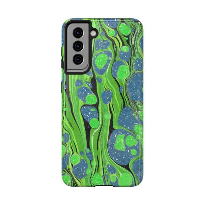 Marbled Phone Case - Lime Green and Blue - Image 93