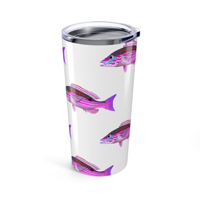 Patterned Prion Tumbler - Magenta on White - Image 3