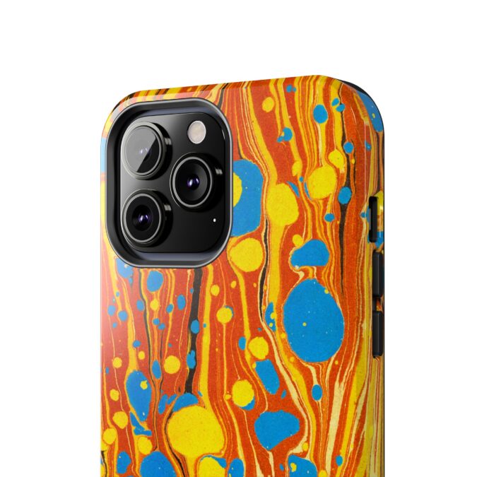Marbled Phone Case - Orange, Yellow & Blue - Image 44