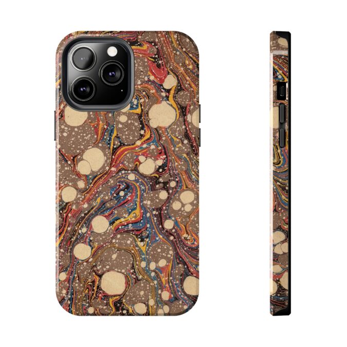 Marbled Phone Case - Tawny Brown, Cream & Orange - Image 37