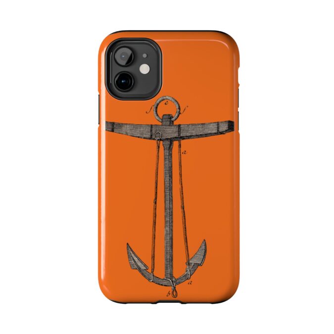 18th C. Anchor Phone Case - Orange - Image 2
