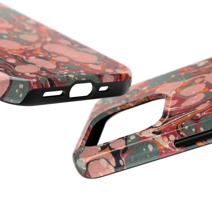 Marbled Paper Phone Case - Pale Pink & Moss Green - Image 59