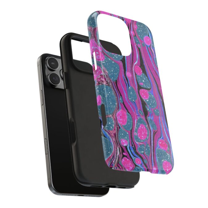 Marbled Phone Case - Fuchsia & Dusty Blue - Image 74