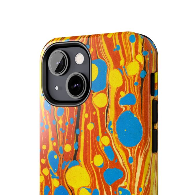 Marbled Phone Case - Orange, Yellow & Blue - Image 36