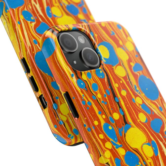 Marbled Phone Case - Orange, Yellow & Blue - Image 62