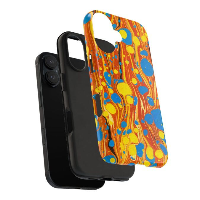 Marbled Phone Case - Orange, Yellow & Blue - Image 77