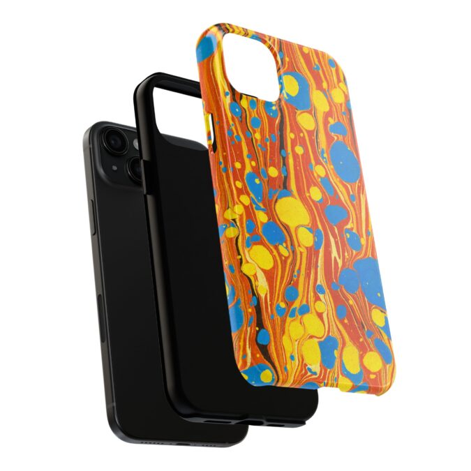 Marbled Phone Case - Orange, Yellow & Blue - Image 64