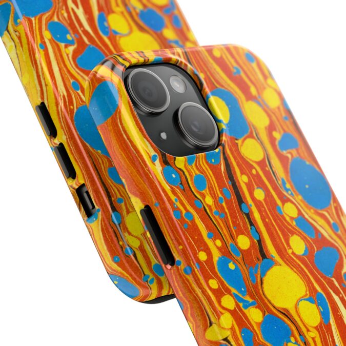 Marbled Phone Case - Orange, Yellow & Blue - Image 54