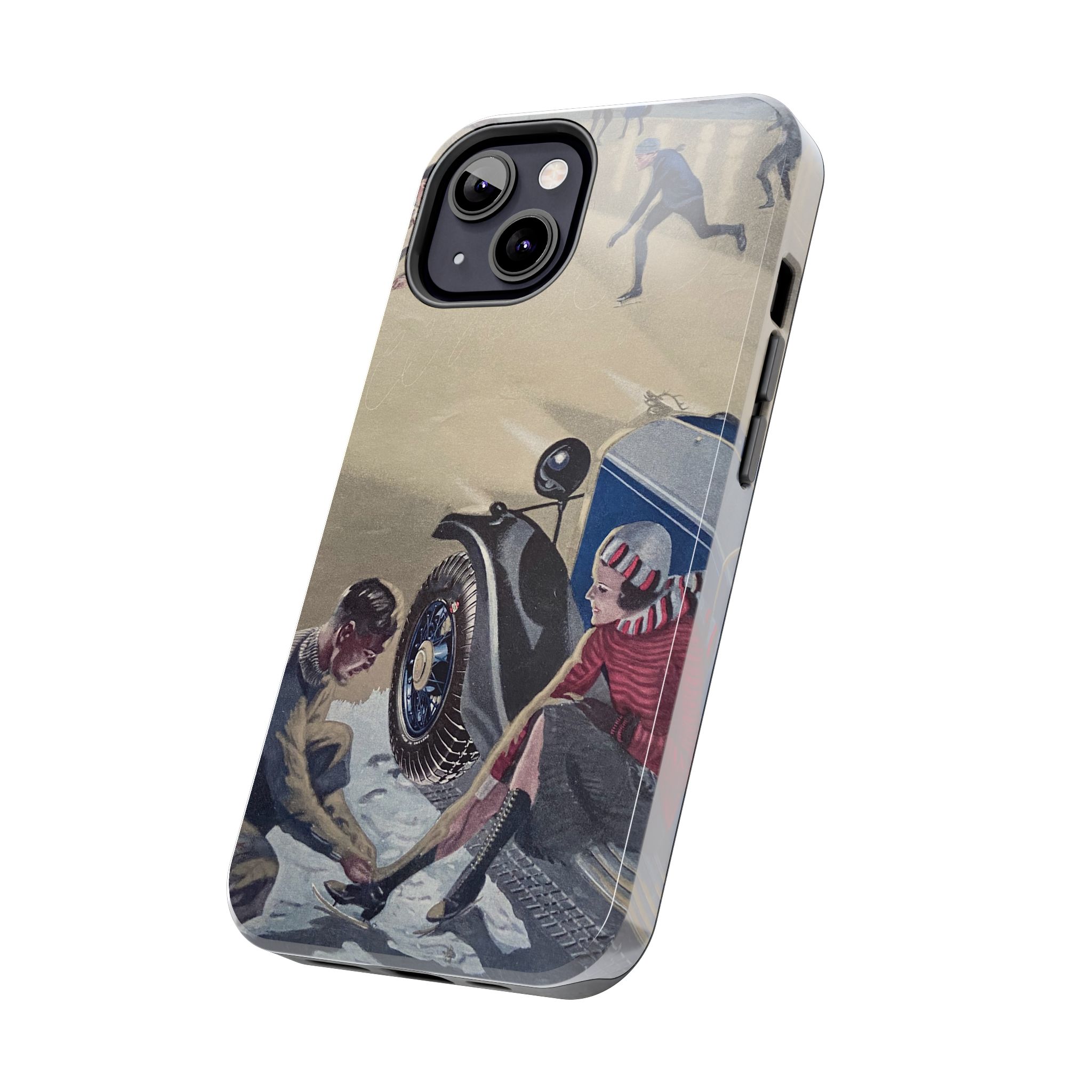 1930s Skating Party iPhone Case - Image 31