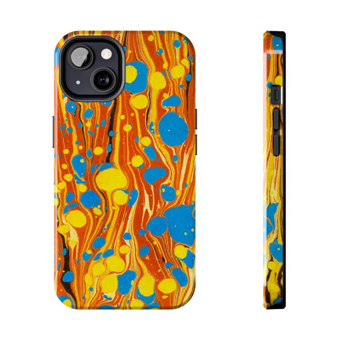 Marbled Phone Case - Orange, Yellow & Blue - Image 29