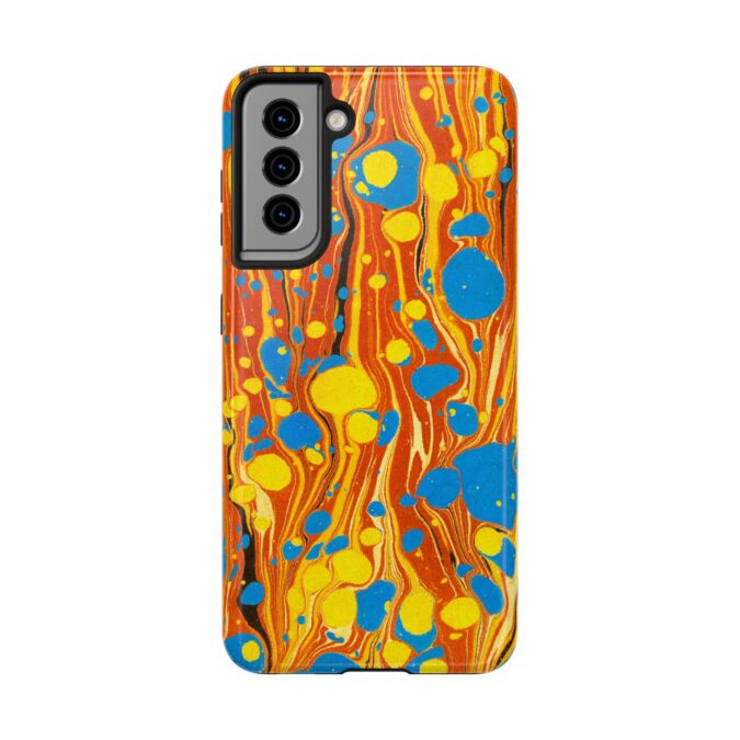 Marbled Phone Case - Orange, Yellow & Blue - Image 93
