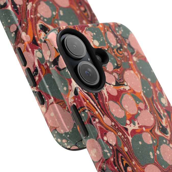 Marbled Paper Phone Case - Pale Pink & Moss Green - Image 76