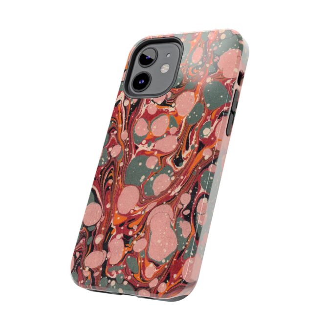 Marbled Paper Phone Case - Pale Pink & Moss Green - Image 15