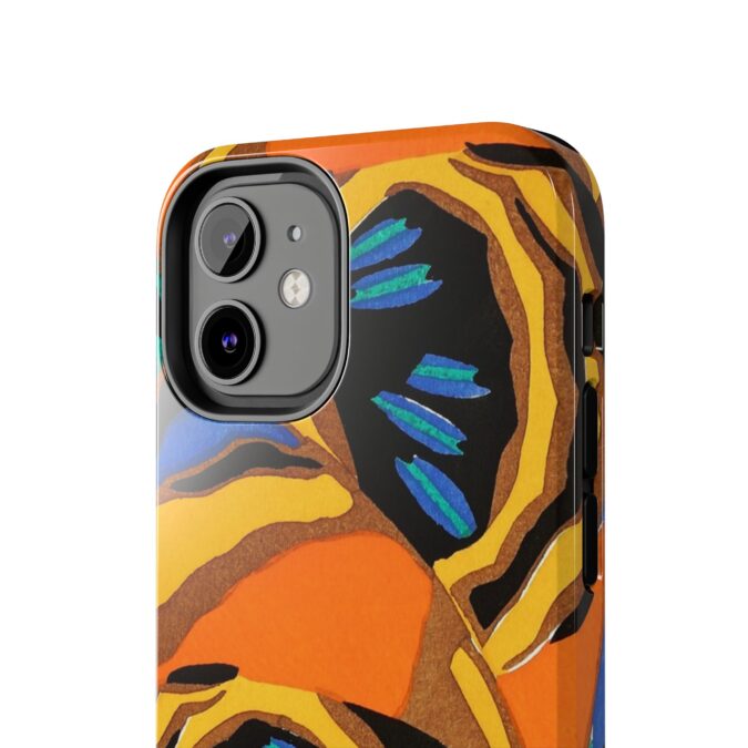 Orange, Black & Blue Abstract Phone Case - Image 20