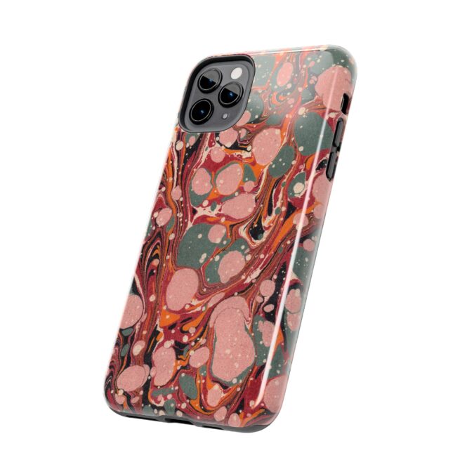 Marbled Paper Phone Case - Pale Pink & Moss Green - Image 11
