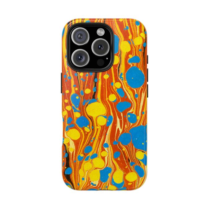 Marbled Phone Case - Orange, Yellow & Blue - Image 69