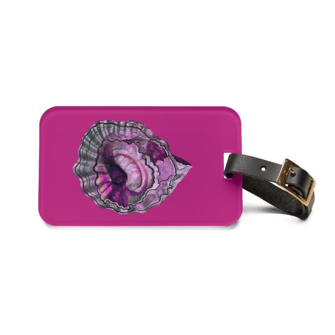 Pink Oyster Shell Luggage Tag - Magenta - Image 2