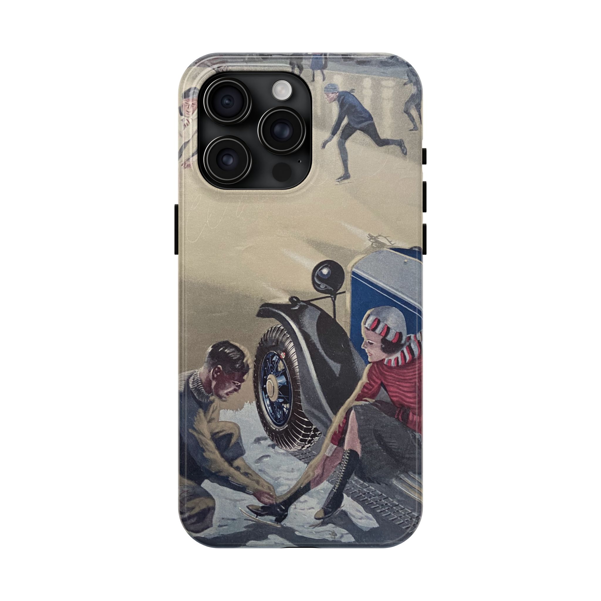 1930s Skating Party iPhone Case - Image 65