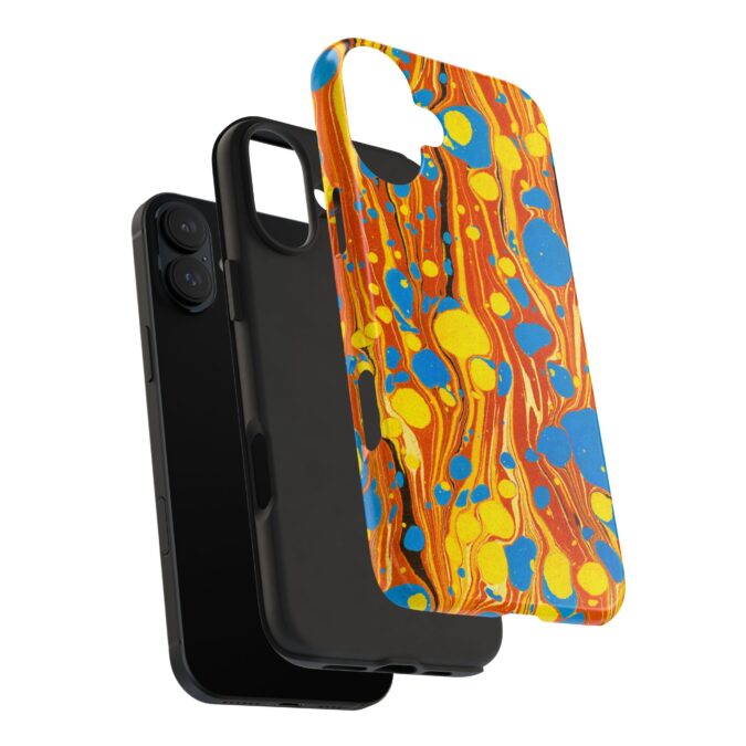 Marbled Phone Case - Orange, Yellow & Blue - Image 80