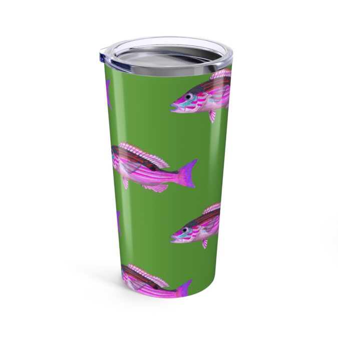 Patterned Prion Tumbler - Magenta on Lime Green - Image 4