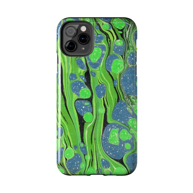 Marbled Phone Case - Lime Green and Blue - Image 10