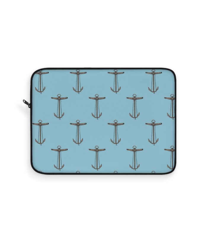 Anchor Laptop Sleeve - Pale Blue