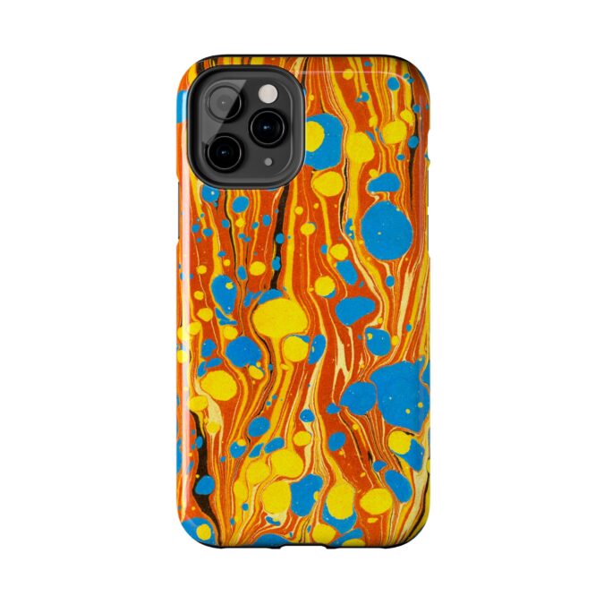 Marbled Phone Case - Orange, Yellow & Blue - Image 6
