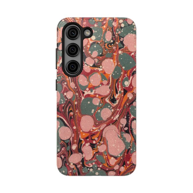 Marbled Paper Phone Case - Pale Pink & Moss Green - Image 85