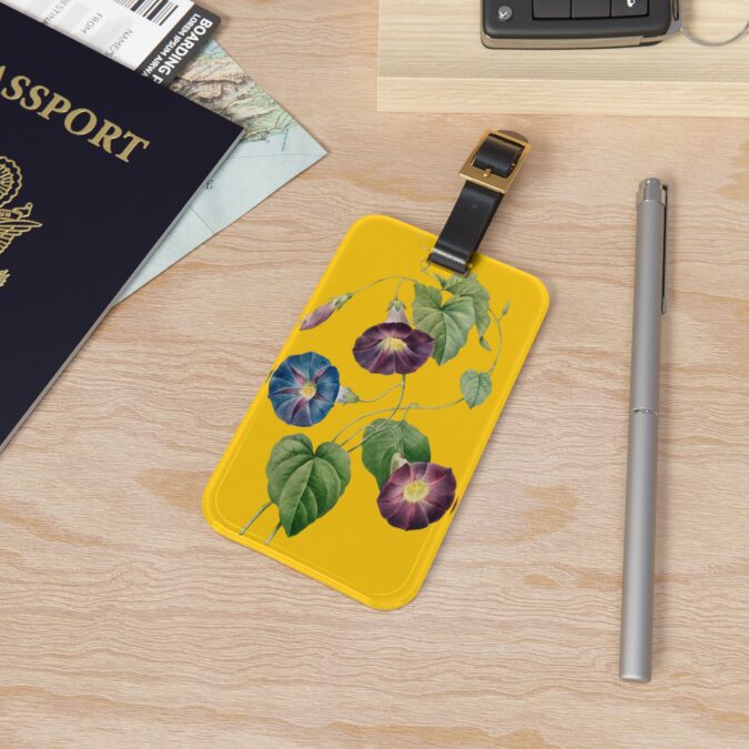 Morning Glory Luggage Tag - Yellow - Image 4