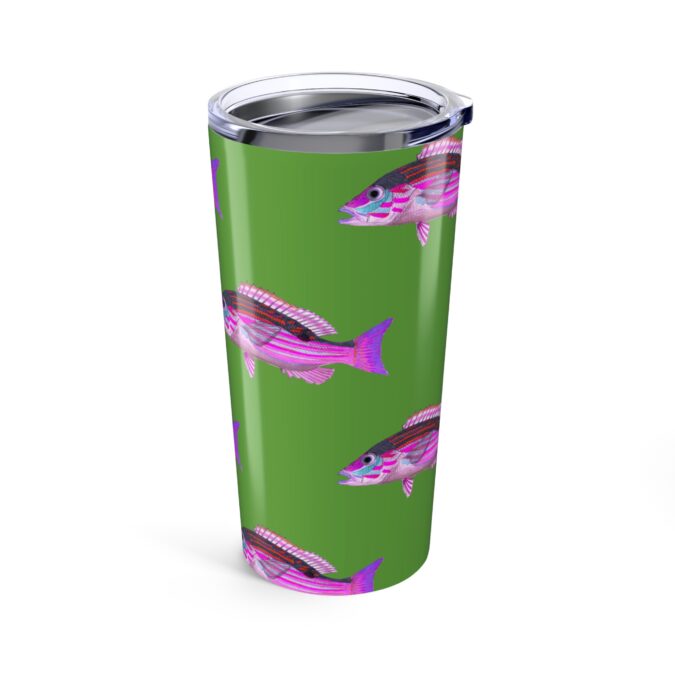 Patterned Prion Tumbler - Magenta on Lime Green - Image 3