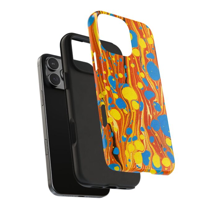Marbled Phone Case - Orange, Yellow & Blue - Image 74