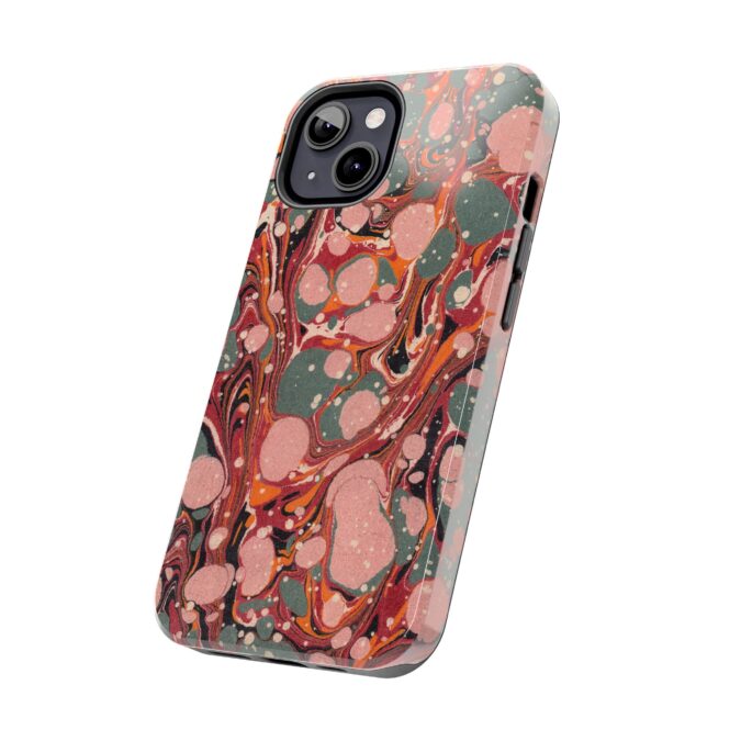 Marbled Paper Phone Case - Pale Pink & Moss Green - Image 31